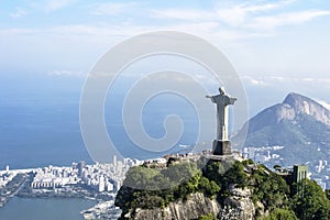 Socha Krista Vykupiteľa, na Corcovado v Rio De Janeiro v Brazílii, Južnej Ameriky.