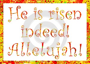 Christ is risen indeed hallelujah