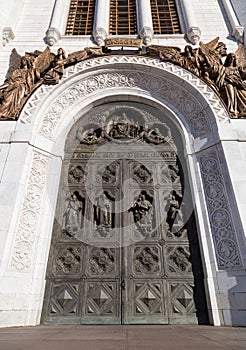 Christ the Savior Church gates in Moscow