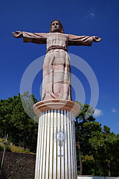 Christ statue in Taxco de Alarcon, Mexico photo