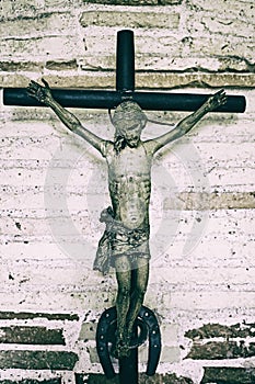 Christ on wood cross