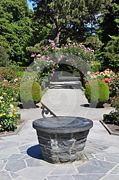 Christchurch Botanic Gardens Sundial & Roses photo