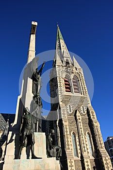 Christchurch Cathedral and Cenotaph photo