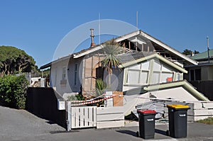 Christchurch Earthquake - New Brighton House Falls