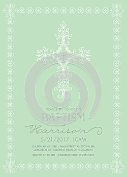 Christening, Baptism, First Communion, Confirmation Invitation template photo