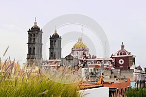 Christian Catholic Colonial Cathedral of Puebla