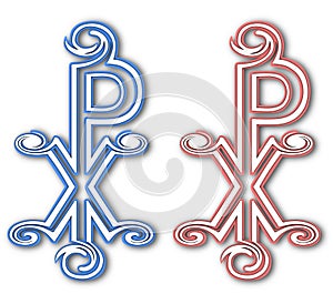 Christian Chi Rho symbol (for Christ). Labarum. Christogram.