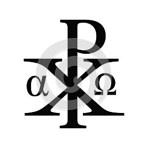 Christian Chi Rho symbol vector illustration