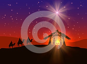 Křesťan vánoční pozadí hvězda 