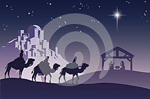 Christian Christmas Nativity Scene photo