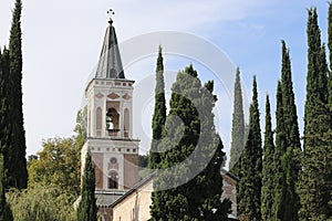 Christian church in Bodbe town in Georgia