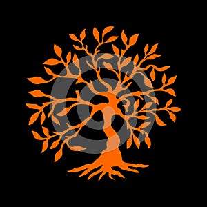 Christian church logo. Tree of eternal life.