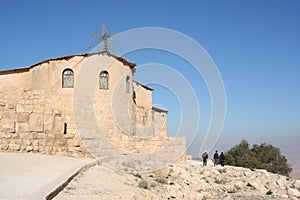 Christian church and monastry on mount Nebo in Jordan