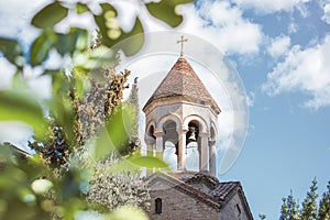 Christian church on a sunny summer day