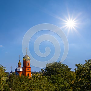 christian church under a sparkle sun