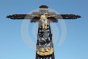 Christian cross in Ars sur Formans photo