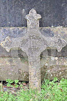 Christian Cross Carved in Stone