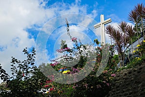 Christian Cross on Colorful Hill