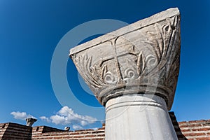 Christian Cross on Column Header in Selcuk Ruins