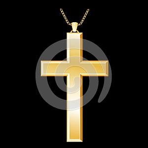 Christian Cross, Gold Chain