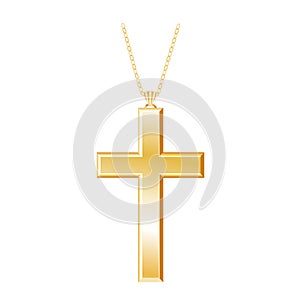 Christian Cross, Gold Jewelry Necklace Chain