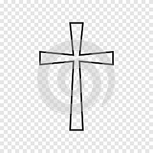 Christian cross icon simple design. vector