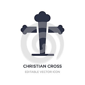 christian cross icon on white background. Simple element illustration from Shapes concept