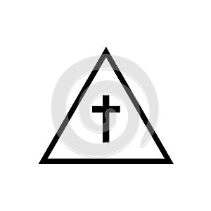 Christian Cross Icons on White Background Vector illustration. Cross symbol of crucifixion and faith