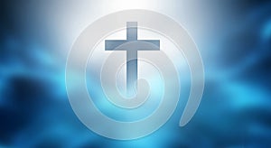 Christian cross Jesus symbol That appears with magic fantasy lighting for making beautiful illustrations.