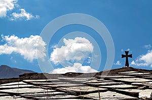 Christian cross on a roof