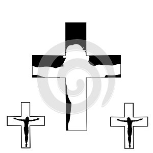 christian cross set vector and illustration for icon decoration object element