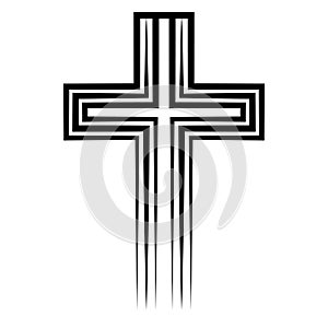 Christian cross, symbol crucifixion Jesus, talisman, symbol faith and veneration