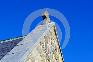 Christian Cross on the top roof Church Building