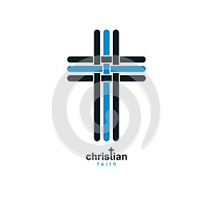 Christian Cross true belief vector religion symbol, Christianity