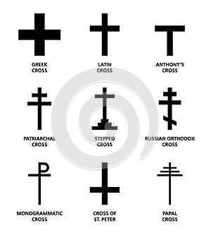 Christian cross variants photo