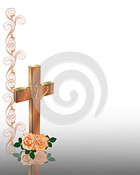 Christian Cross Wedding Invitation