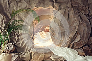 Christian Easter concept. Jesus Christ resurrection. Empty tomb of Jesus with light. Born to Die, Born to Rise. He is