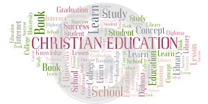 Christian Education word cloud.