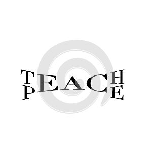 Christian faith, Teach Peace text photo