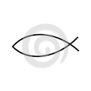 Christian fish icon. Vector of faith