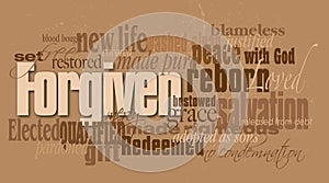 Christian forgiven word montage