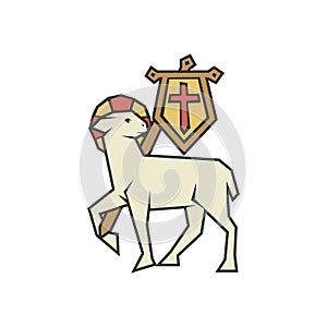 Christian illustration. The Lamb of God who takes away the sin of the whole world.