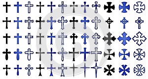 Christian Jesus Crosses collection set