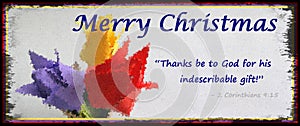 Christian merry christmas greeting card