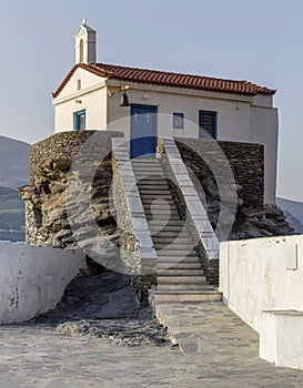 Christian, Orthodox church close-up Andros Island, Greece, Cyclades