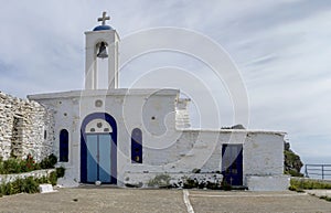 Christian, Orthodox church close-up Andros Island, Greece, Cyclades