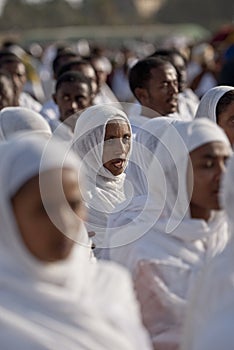 Christian Orthodox devotees singing