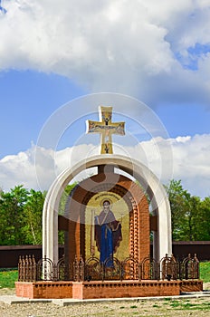 Christian Ortodox monastery crucifix