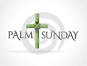 Christian Palm Sunday Cross Theme Illustration