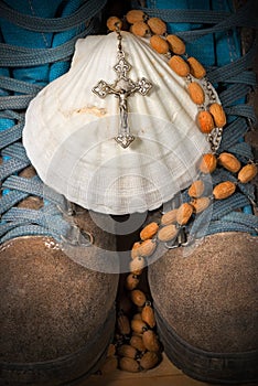 Christian Pilgrimage Symbols - Boots and Shell